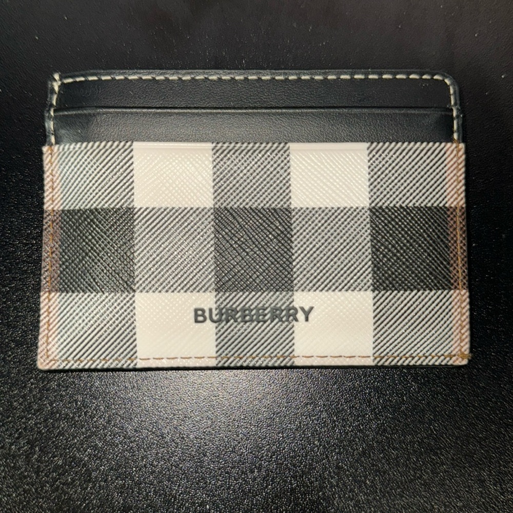 Burberry Check and Leather Card Case
